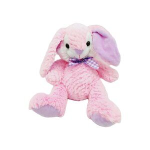 Homerbest Pink Bunny Rabbit Stuffed Animal Purple Ears Easter 12" Plush